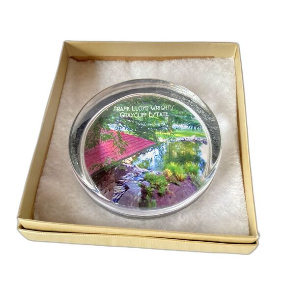 FRANK LLOYD WRIGHT Architect Graycliff Estate Paperweight - Picture 2 of 10